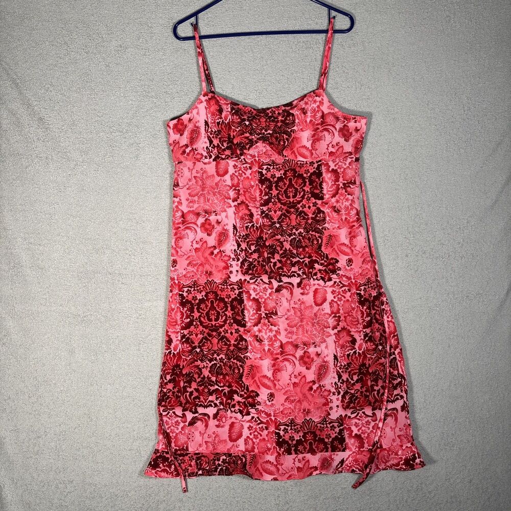 Vintage California Concepts Size 11 (L) Knee Length Dress 90s Y2K Pink Patchwork